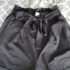 New black paper bag shorts